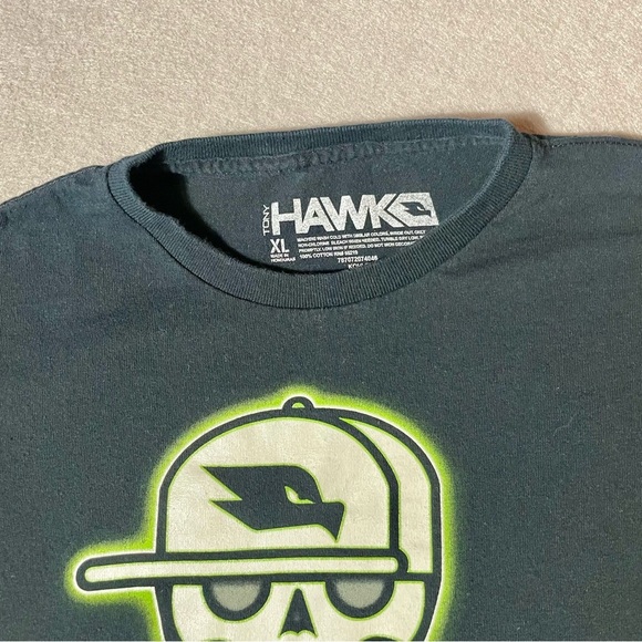 Tony Hawk Brand Boys T-shirt Blue Size XL Skateboarding X-Ray Skeleton - Picture 2 of 6
